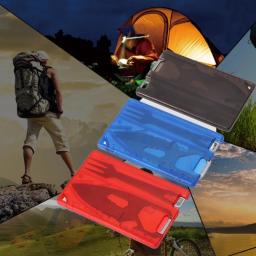 Camping Churrasco Faca e Garfo Segurança, Primeira ferramenta multifunções ao ar livre Cartão de Sobrevivência, Bife Talheres, Primeira carta - Image 4