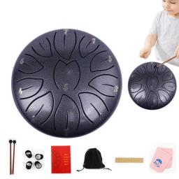 Portátil de aço língua tambor, bateria etéreos mão, meditação tambores, música educação, chuva tambor, 6 polegadas, 11 notas - Image 1