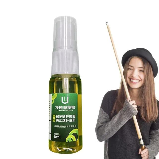 Limpador e Condicionador de Bilhar SnookClub 20ml com Cola Ponta e Óleo Lubrificante de Manutenção
