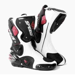 Botas de motocicleta proteção dos pés de alta velocidade pro-biker bota de corrida de velocidade microfibra botas masculinas moto botas de corrida de moto - Image 1