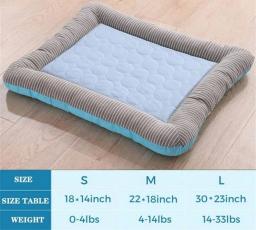 Esteira de resfriamento para animais, Cama para cachorro, Material de seda gelada, Soft para o verão, Cama de praia para cães e gatos - Image 3