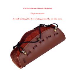 1pc novo couro armguards tiro com arco esporte acessórios de proteção tiro com arco braço guarda protetor - Image 5
