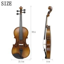 Astonvilla-antiquado Vintage Viola Spruce Painel, verniz de brilho, requintado, elegante, antiquado, 4/4 - Image 3