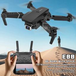 E88 rc drone professinal com câmera grande angular hd 1080p helicóptero dobrável wifi fpv altura segurar brinquedo de presente - Image 1
