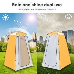 Portable Privacy Shower Tent, Exterior, Impermeável, Vestial, Abrigo para Camping, Caminhadas, Folding Beach Toilet, Banheiro - Image 3