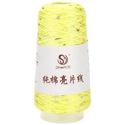 Fios de algodão puro com lantejoulas, fios tecidos à mão para crochê e bordados para tricô diy - Image 6