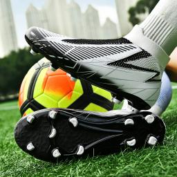 Botas de futebol de treinamento com grama antiderrapante masculinas, sapatos de futebol, chuteiras de cano alto, tênis antiderrapante, adolescentes, ultraleves - Image 5
