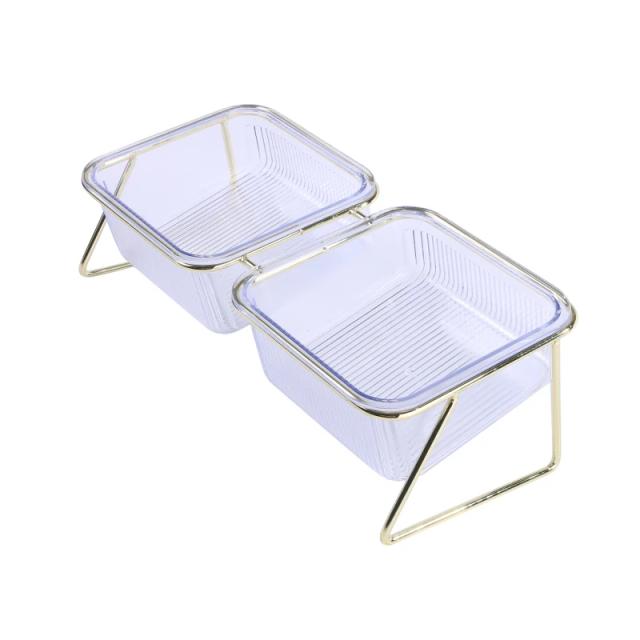 Tigelas Antiderrapantes Duplas para Gatos: Alimentador de Comida e Água com Proteção Cervical