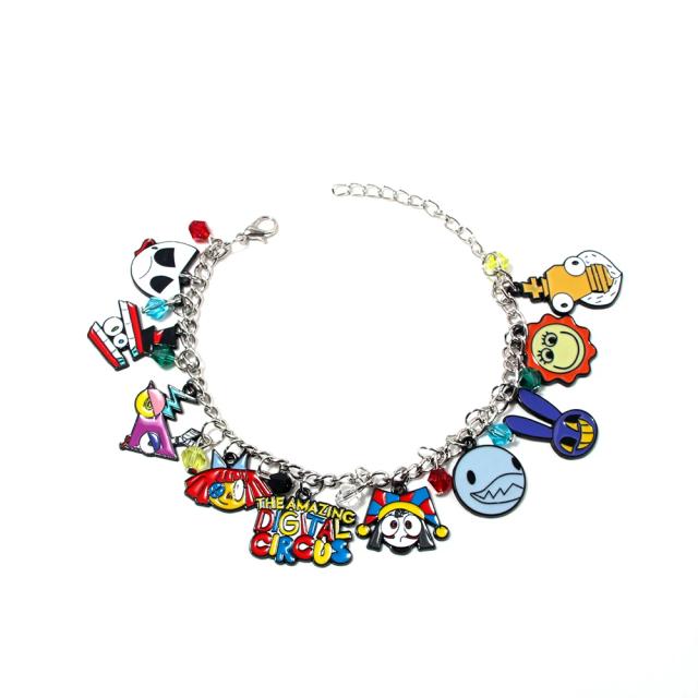 Pulseiras Exclusivas de Desenhos Animados com Pingentes de Esmalte do Amazing Digital Circus para Mulheres e Homens