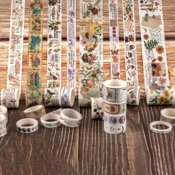 Fitas adesivas vintage Washi, Adesivos materiais, Ins, Decoração clássica, Material de arte manual, Recado Washitape, 18 rolos por conjunto - Image 6