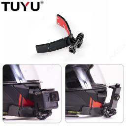 TUYU-Motocicleta Bicicleta Capacete Chin Mount, Câmera Acessórios, GoPro Max Herói, 12, 11, 10, 9, 8, Insta360, X4, X3, Um RS, X2, DJI AKASO - Image 1
