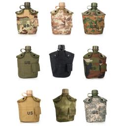 Garrafa de água ao ar livre de alumínio, Chaleira tática, Bolsa de bolso, Caminhadas e Camping Chaleira, Capa - Image 1