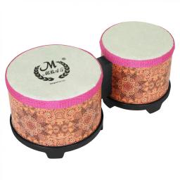 Sheepskin Head Bongos tambor para crianças e adultos, instrumentos de percussão, Rhythm Club, tambor conjunto, 5 6 10" - Image 2