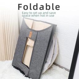 Cama dobrável e lavável para gatos, Caverna aconchegante, Cama para cachorros portáteis, Cama de gatinho para pequenos e médios animais - Image 2