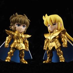 10cm saint seiya anime figura mito pano leo aiólia aquário camus câncer deathmask cavaleiro do zodíaco dourado bonecas japonesas hobbies - Image 2