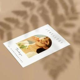 Cartão de agradecimento personalizado, logotipo comercial personalizado, impressão, convite de casamento, foto, cartão postal, decoração de presente de feliz aniversário - Image 5