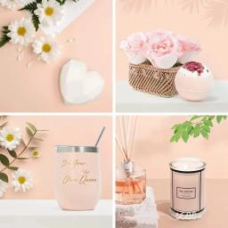 Conjunto de presente spa série rosa, cesta para mulheres, presentes de casamento para convidados, namorada, família, 2024 - Image 3