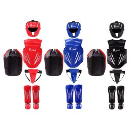 Boxe Body Protector Groin Protector, Taekwondo Proteção Gear para Grappling Muay Thai, Home Gym Fitness Exercício, 5 pcs - Image 1