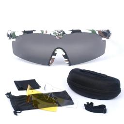 Óculos de Proteção Tricolor Airsoft Paintball, Proteção UV e Óculos Anti-embaciamento, Para jogos de tiro, caça, Bbs - Image 6