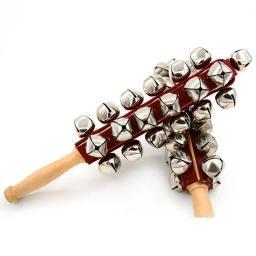 Mão Jingle Bells para Instrumento Musical, Agitador de madeira, Trenó, Instrumentos musicais - Image 1
