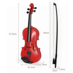 Simulação De Plástico Violino Brinquedo Musical Pode Jogar Instrumento De Cordas Ajustáveis Iniciante Desenvolver Prática Presente Ideal Para Crianças - Image 3
