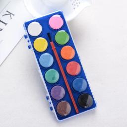 Kit pintura aquarela para estudantes e estudantes, tamanho pequeno, 12 cores - Image 1