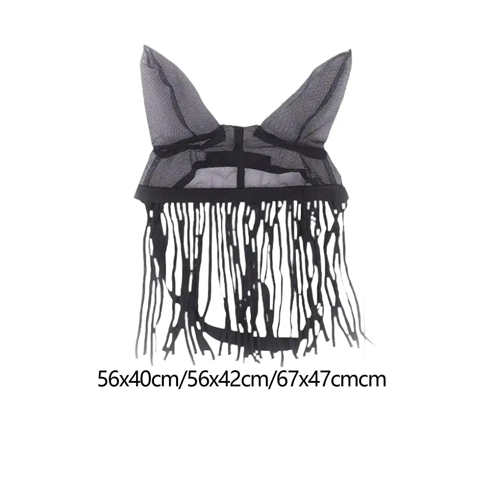 Capa para mosca de cavalo respirável com borlas roupa de cavalo padrão equestre - Image 1