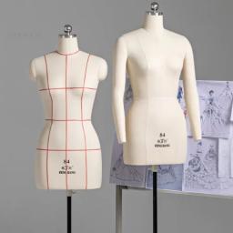 Manequim de costura feminino alfaiate manequim corpo para roupas design busto vestido forma suporte base metal modelo manequim expositor - Image 1