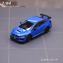 JKM-Diecasts em Liga e Veículos de Brinquedo para Crianças, Carro em Escala Miniatura para Crianças, Escala 1:64, WRX S207, Subaru STI - Image 1