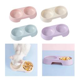 Premium duplo gato tigelas alimentador para animais de estimação suprimentos dispensador de alimentos pratos de alimentação para cães pequenos gatinho filhote de cachorro interior gatos suprimentos - Image 6