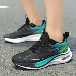 Tênis anti-derrapante respirável masculino, tênis de corrida leve, palmeira cheia de carbono, tênis clássico para treinamento profissional de maratona - Image 4