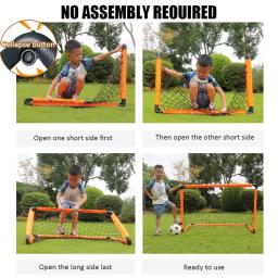 Equipamento de Treino de Futebol Portátil Dobrável Juvenil, Ao Ar Livre, Dentro de Casa, Esportes, Criança, Portable Folding Youth Soccer Goal Net - Image 6