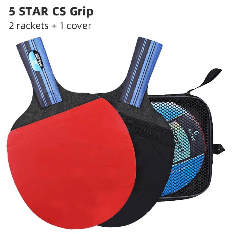 BOLI-Raquete De Tênis De Mesa Profissional, 5/6 Estrelas, Ofensiva, Ping Pong, Com Elasticidade Fina, 2 Pcs - Image 1