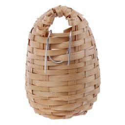 Casa passarinho tecida bambu para ninho beija-flor para poleiro pequeno pardal - Image 3