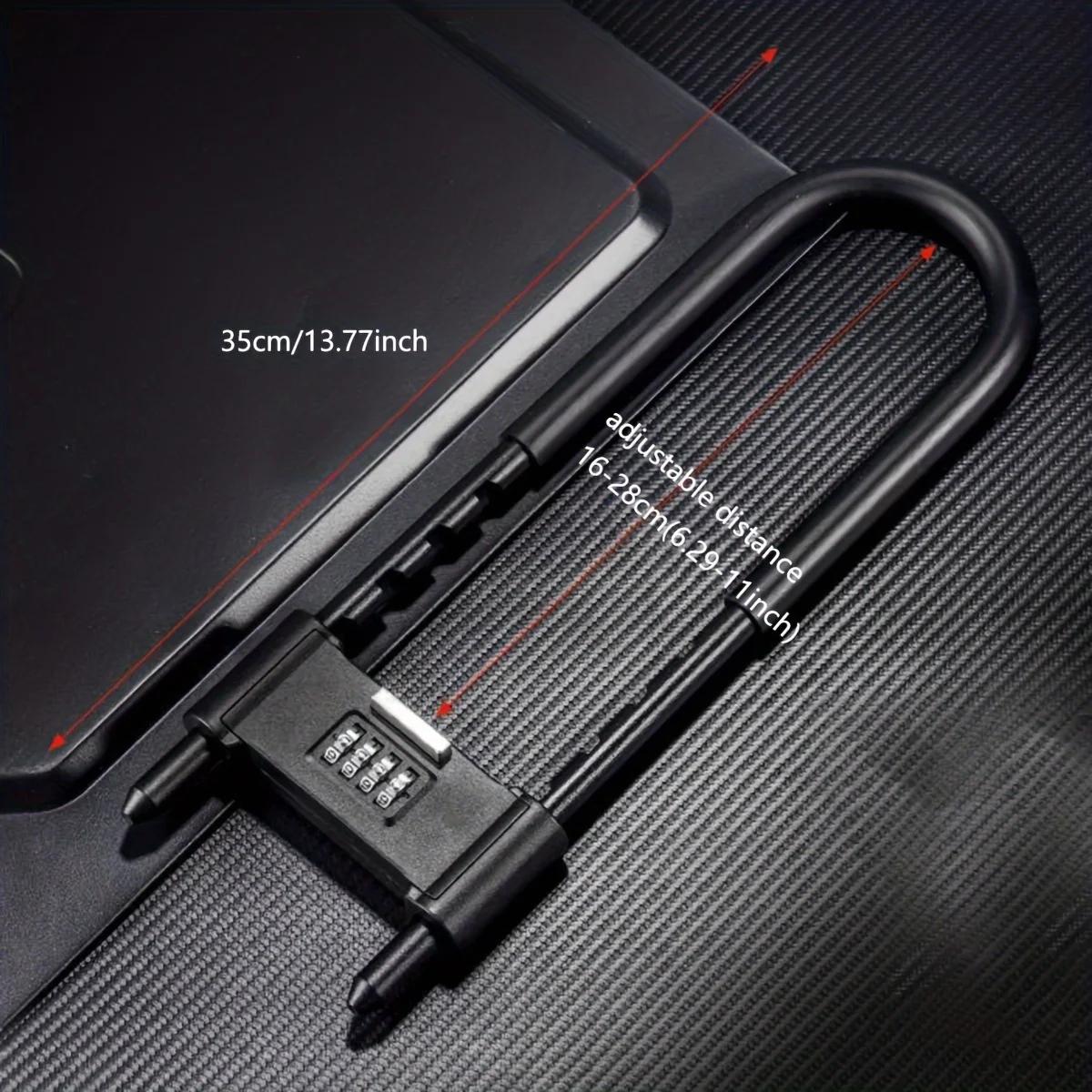 U-Shaped Combinação Cadeado com fivela ajustável, Quatro Posição Cadeado, Adequado para bicicletas e portas de vidro - Image 1