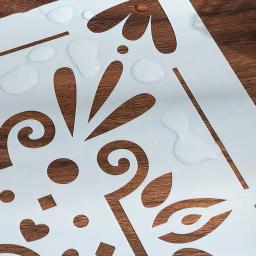 Modelo reutilizável Mandala Stencil, Ferramenta Artesanal Artesanato, Moda Pintura, 12pcs - Image 5