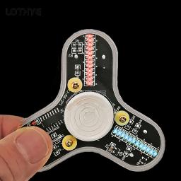 LOTHYE-LED Alto-falante luminoso, Fidget Spinner, Giroscópio, Kit Eletrônico, Fun Soldering Circuit Board, Atmosfera, Giroscópio, DIY - Image 6