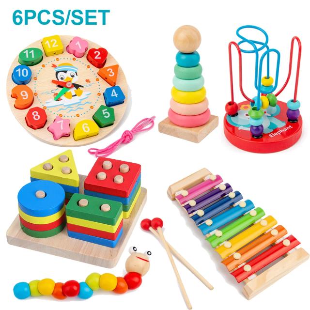 Brinquedo Montessori Quebra-Cabeça 3D Madeira Educativo Infantil