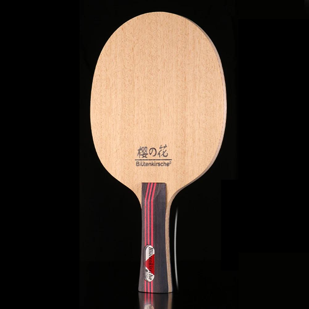 Conjunto De Raquete De Tênis De Mesa Profissional, Raquete De Ping Pong, Espinhas-em Madeira Pura, Alta Qualidade, Lâmina Bat, Pá, Punho Longo - Image 1