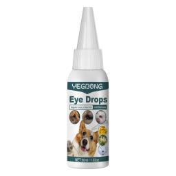 Colírio de estimação para gatos e cães, Gotas de limpeza ocular, Colírio para cães, Essência de mancha de lágrima, Linhada, 30ml - Image 1