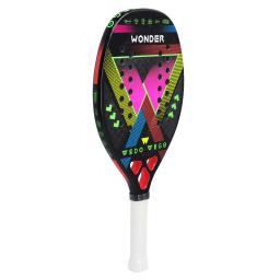 Raquete de tênis de praia 3k/12k/kevlar fibra de carbono grit face, núcleo de espuma de memória eva, raquete de bola de esportes ao ar livre com descoberta - Image 5