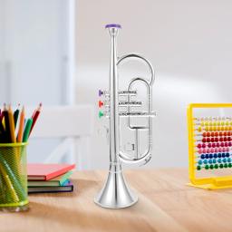 Trompete modelo brinquedos para crianças, instrumentos musicais, instrumentos iniciantes, miniaturas para menino - Image 5