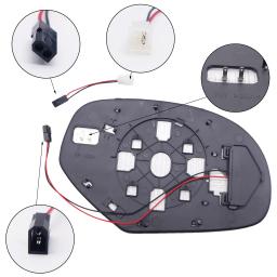 Asa lateral espelho de vidro para cadillac escalade esv chevrolet avalanche silverado suburban tahoe gmc yukon esquerda direita aquecida traseira - Image 3