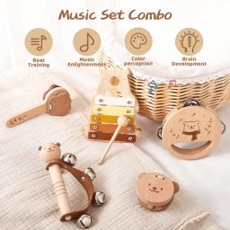 Montessori Cartoon Urso Percussão Toy Game para o bebê, Instrumento Musical Infantil, Música Interativa, Brinquedo Educativo, Presente - Image 2