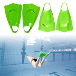 Confortável Curto Snorkeling Fins, Silicone Flippers, Nadadeiras Treinamento Natação, Tamanho Viagem, Mergulho Divings - Image 2
