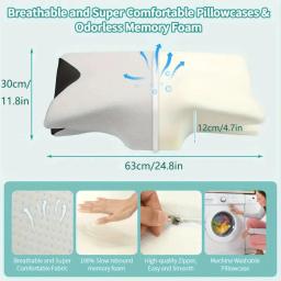 Borboleta-como memória espuma travesseiro, rebote lento, memória espuma, cervical, ortopédico, cama de massagem - Image 4
