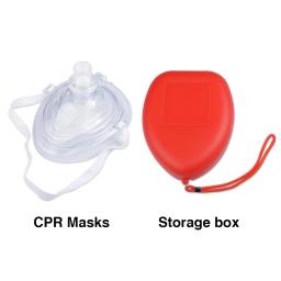 Portátil Respiração Artificial Máscara, dispositivo de resgate cpr, kit de primeiros socorros, de emergência, One-Way Válvula, Respiração Trainer, 1-5 pcs - Image 6