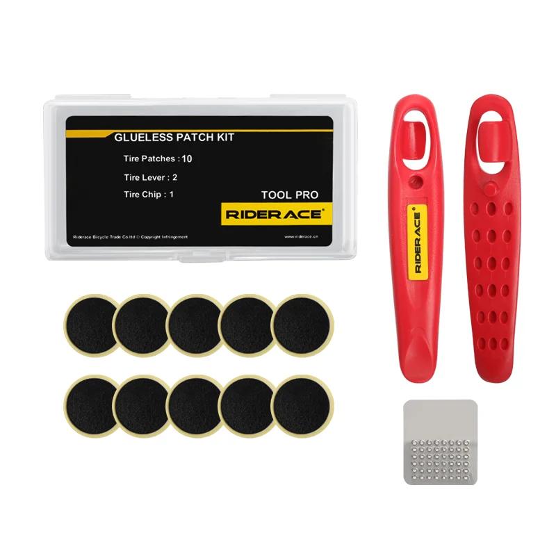 10 pçs kit de remendos de microplaqueta sem cola pneu alavanca da roda ferramenta reparo mtb cola livre adesivo frio selante fix bicicleta acessórios - Image 1