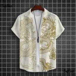 Graphic Dragon, manga curta masculina, camisas da moda casual, tops de verão, blusa masculina, streetwear, camisas 3D, 2024 - Image 5