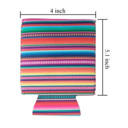 Padrão Neoprene Standard Can Cooler, Regular Cobertura Isolada para Cerveja, Bebidas, Refrigerantes, Favores do Casamento, 2Pcs, 12oz - Image 2